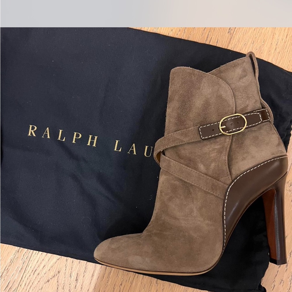 Ralph Lauren Women's Brown Suede Ankle Boots